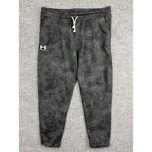 Under Armour Pants Mens XL Black Gray Joggers Loose Fit Athletic Sweatpants